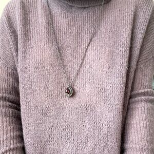 Hammered Pewter Charm Necklace